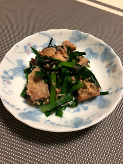 サバ缶とニラのパワー和え-レシピのメイン写真