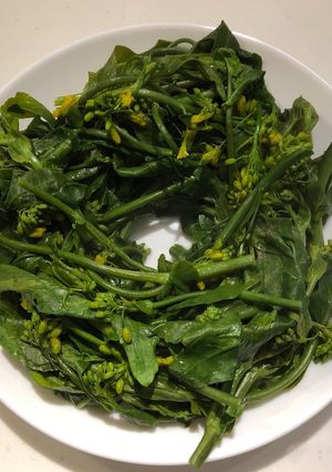 ☘菜の花・からし菜の塩茹で☘-レシピのメイン写真