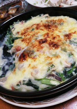 小松菜と椎茸のヘルシーグラタン-レシピのメイン写真
