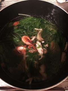 エビと水菜のスープ-レシピのメイン写真