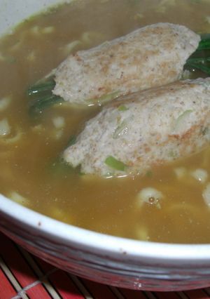 ニラ包み団子乗せカレーうどん-レシピのメイン写真