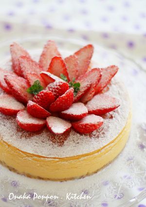 ＮＹチーズケーキ　混ぜるだけ♡　-レシピのメイン写真