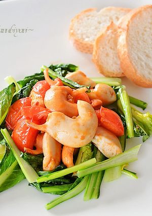 ホタテの卵のレッドカレーペースト炒め♪-レシピのメイン写真