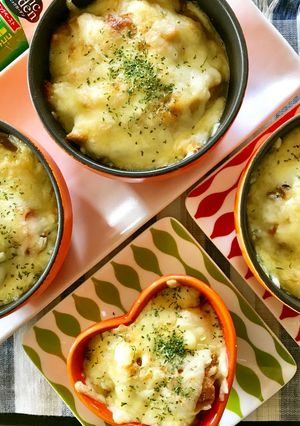 グリーンカレー風味パン粥チーズグラタン-レシピのメイン写真