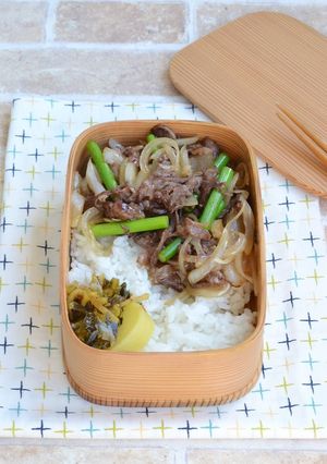 牛肉とにんにくの芽の甘辛照り焼き-レシピのメイン写真