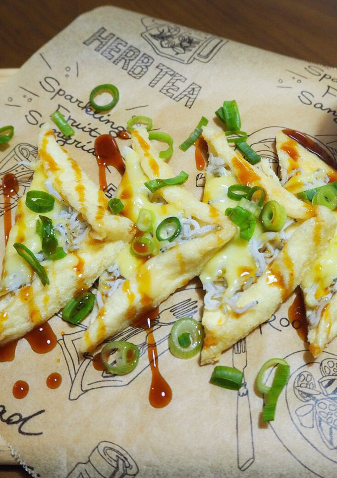 油揚げのうに醤油しらすピザ-レシピのメイン写真