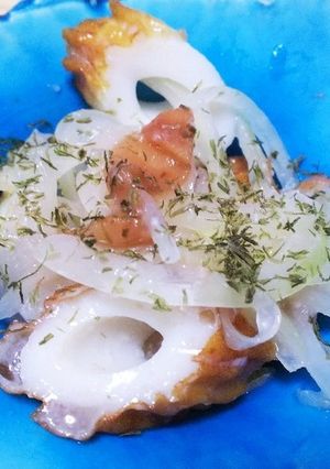 ちくわとタマネギの梅塩麹和え-レシピのメイン写真