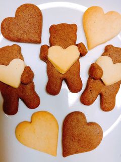 くまさんのクッキー〜プレーン&チョコ〜-レシピのメイン写真