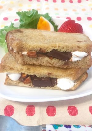 チョコナッツとマシュマロホットサンド＊＊-レシピのメイン写真