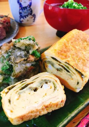 おぼろ昆布入り卵焼き(梅しそ大根おろし)-レシピのメイン写真