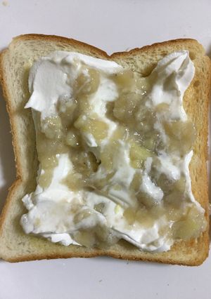 バナナ生クリームトースト-レシピのメイン写真