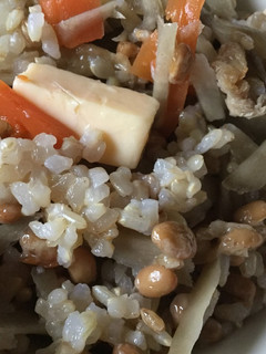 明太チーズで!納豆とごぼうのまぜご飯-レシピのメイン写真