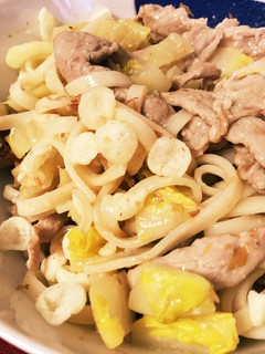 豚肉と白菜の塩麹焼うどん-レシピのメイン写真