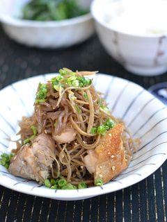 鶏ごぼうと糸こんにゃくの甘辛煮【作り置き-レシピのメイン写真