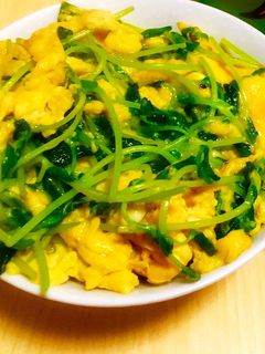 簡単☆豆苗の卵綴じ丼-レシピのメイン写真