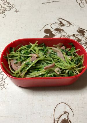 豆苗のマヨ炒め-レシピのメイン写真