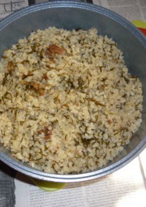 無加水鍋で梅干し＋あかもくの炊き込みご飯-レシピのメイン写真