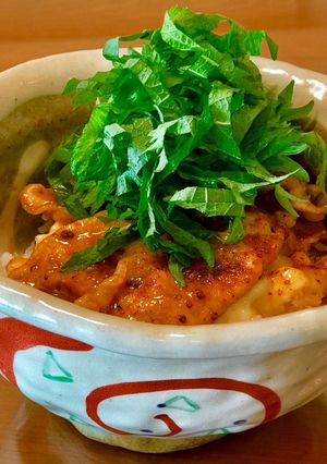 チーズ照焼豚丼 辛子マヨあえ大葉超乗せ-レシピのメイン写真