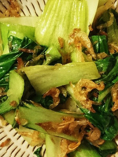 激簡単!チンゲン菜と干しエビ炒め-レシピのメイン写真