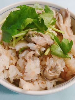 牡蠣と舞茸の炊き込みご飯-レシピのメイン写真