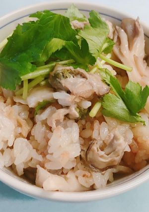牡蠣と舞茸の炊き込みご飯-レシピのメイン写真
