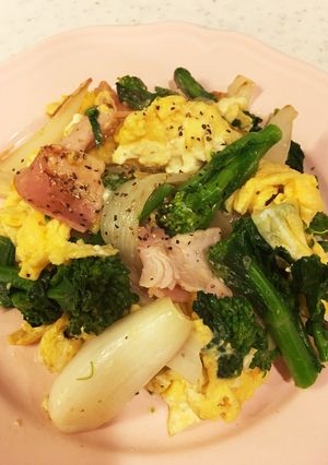菜の花と卵のソテー-レシピのメイン写真