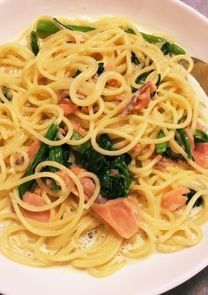 湯切り不要！フライパンでクリームパスタ-レシピのメイン写真