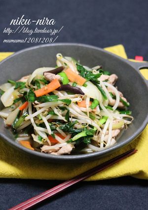 生姜たっぷり・肉ニラ炒め。(野菜炒め)-レシピのメイン写真