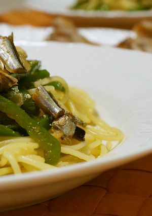 ししゃもとピーマンのパスタ＊コンソメ醤油-レシピのメイン写真