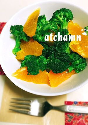 材料ふたつ♪ブロッコリーと伊予柑のサラダ-レシピのメイン写真