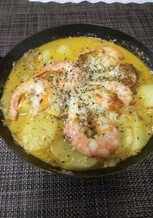簡単・海老カレーのチーズ焼き-レシピのメイン写真