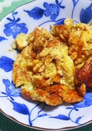 ブロッコリーの茎の中華風玉子焼き-レシピのメイン写真