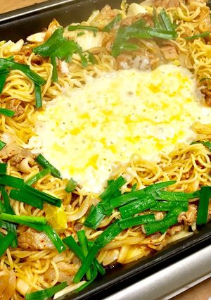 チーズタッカルビ風♪豚キムチ焼きそば-レシピのメイン写真