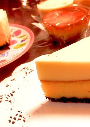 綺麗な断面.☆°3層のチーズケーキ-レシピのメイン写真