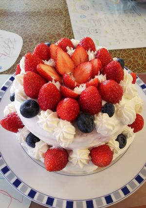 豪華四段ダブルベリー生ケーキ-レシピのメイン写真