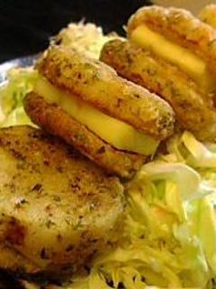 長いも青海苔揚げ☆チーズバーガー風♪-レシピのメイン写真