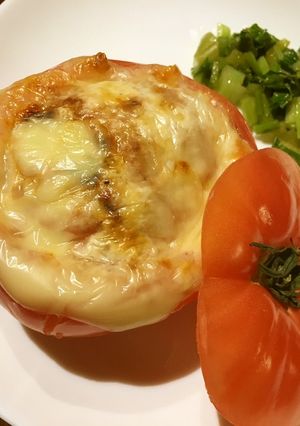 器ごと食べれる簡単！トマトチーズリゾット-レシピのメイン写真