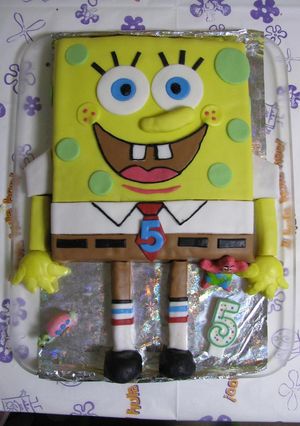スポンジボブのケーキ-レシピのメイン写真