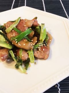 5分で簡単♡豚肉と葱のわさび醤油炒め-レシピのメイン写真