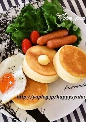 もちもちホットケーキ☆ブレックファースト-レシピのメイン写真