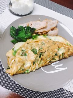 簡単チーズほうれん草オムレツ-レシピのメイン写真