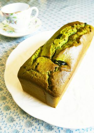 しっとり♡抹茶と黒豆の和風パウンドケーキ-レシピのメイン写真