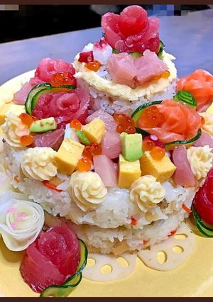 華やか かわいい♫ 寿司ケーキ-レシピのメイン写真
