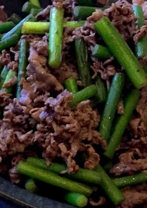 牛肉とにんにくの芽のスタミナ炒め-レシピのメイン写真