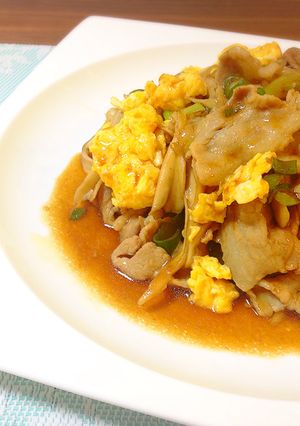 簡単☆豚肉と卵のオイスターソース炒め-レシピのメイン写真