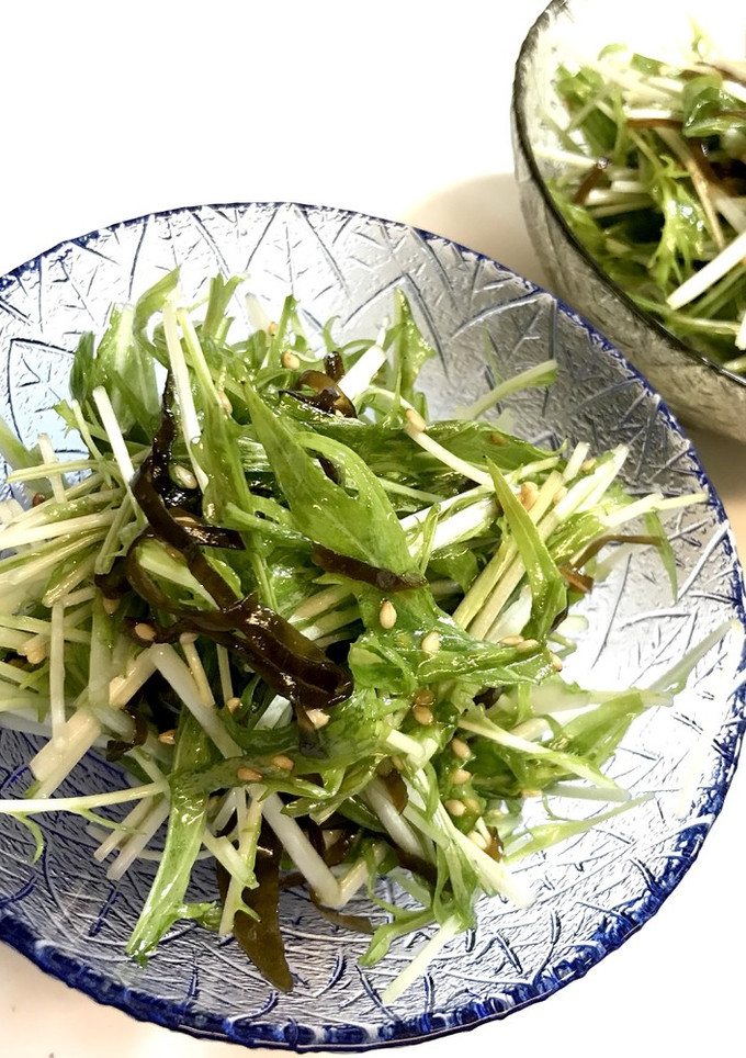 簡単♪ 水菜シャキシャキ！塩昆布ナムル-レシピのメイン写真
