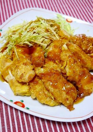 簡単！揚げない☆とり天の甘酢掛け-レシピのメイン写真