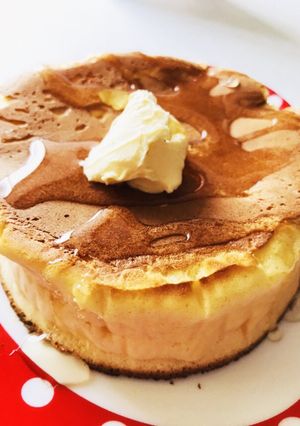 ふわもち分厚いパンケーキ^ ^-レシピのメイン写真