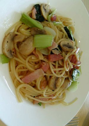 チンゲン菜のあっさり和風パスタ-レシピのメイン写真