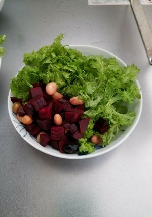 わさび菜とビーツと豆のサラダ-レシピのメイン写真